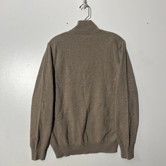Filippo Riberti Quarter Zip Brown Wool Cashmere Pullover Sweater Men’s Size XL - Picture 5 of 8